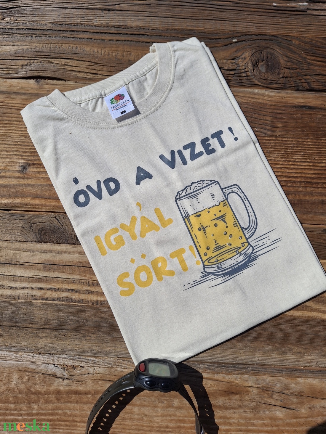 Póló színváltó sörös - ruha & divat - férfi ruha - póló - Meska.hu