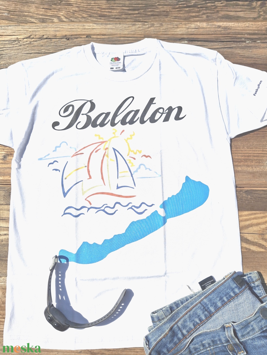 Póló színváltó Balaton mintával - ruha & divat - női ruha - póló, felső - Meska.hu