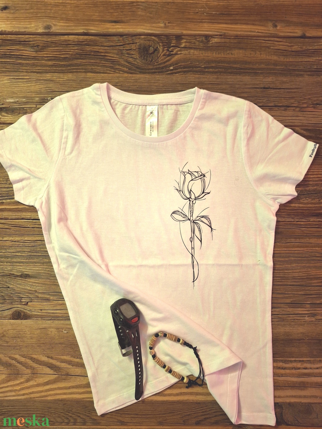 Póló színváltó rózsával - ruha & divat - női ruha - póló, felső - Meska.hu