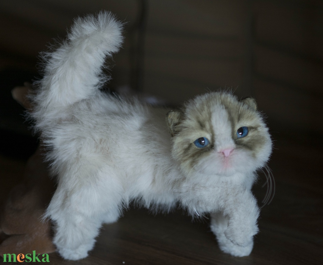Élethű ragdoll művész cica plüss - játék & sport - plüssállat & játékfigura - cica - Meska.hu