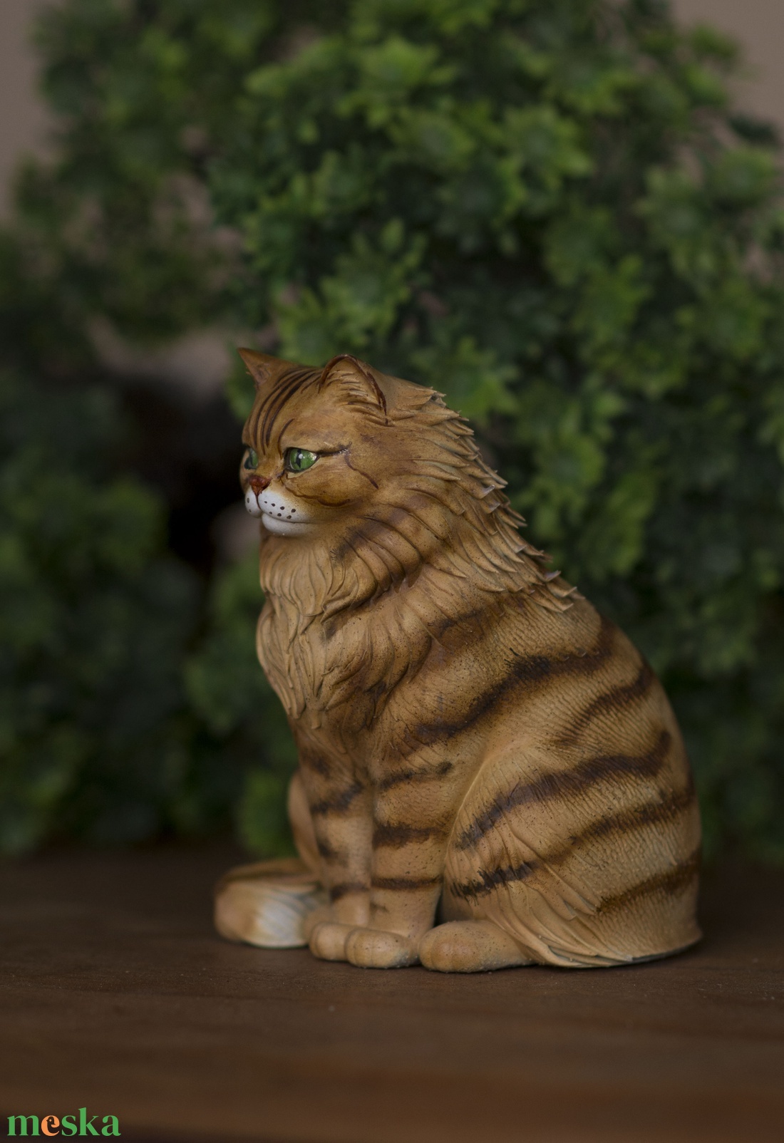 Élethű perzsa macska resin figura, 12 cm - művészet - makett, modell - Meska.hu