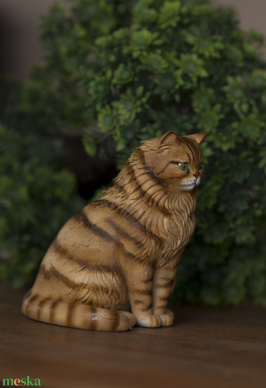 Élethű perzsa macska resin figura, 12 cm - művészet - makett, modell - Meska.hu