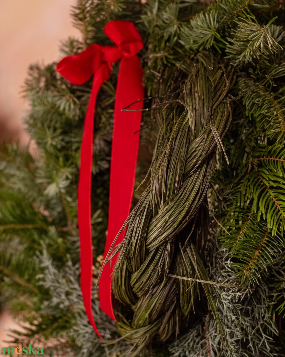 Karácsonyi kopogtató (fenyő, ciprus, zanót) - karácsony - karácsonyi lakásdekoráció - karácsonyi ajtódíszek - Meska.hu