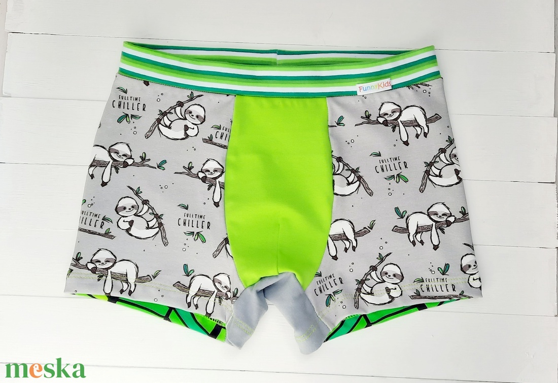 MARCI lajhár mintás boxer - ruha & divat - babaruha & gyerekruha - gyerek alsónemű - Meska.hu MARCI lajhár mintás boxer - ruha & divat - babaruha & gyerekruha - gyerek alsónemű - Meska.hu