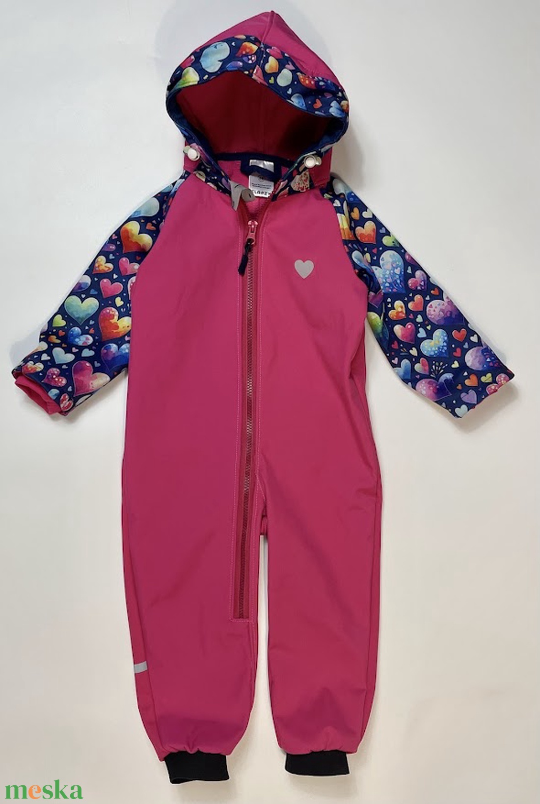 Softshell overál szivecskés, 86-os - ruha & divat - babaruha & gyerekruha - gyerek kabát, dzseki - Meska.hu