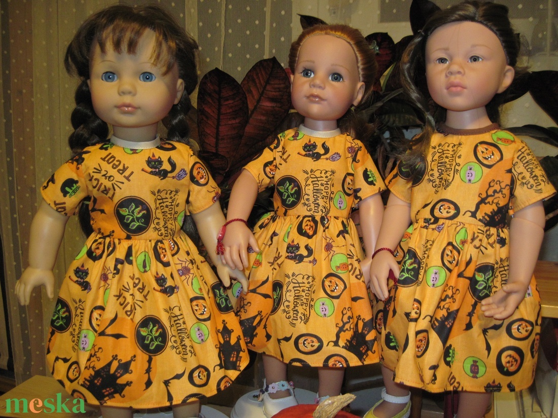 Halloween mintás babaruha 46-50 cm magas Götz babára - játék & sport - baba & babaház - babaruha, babakellék - Meska.hu Halloween mintás babaruha 46-50 cm magas Götz babára - játék & sport - baba & babaház - babaruha, babakellék - Meska.hu