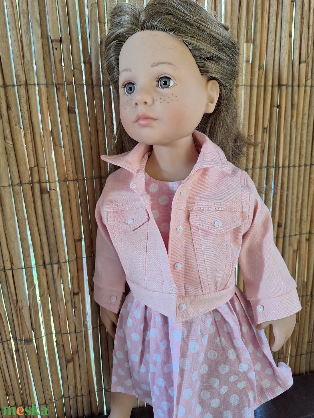 Rózsaszín farmer dzseki 46-50 cm magas Götz babára - játék & sport - baba & babaház - babaruha, babakellék - Meska.hu Rózsaszín farmer dzseki 46-50 cm magas Götz babára - játék & sport - baba & babaház - babaruha, babakellék - Meska.hu