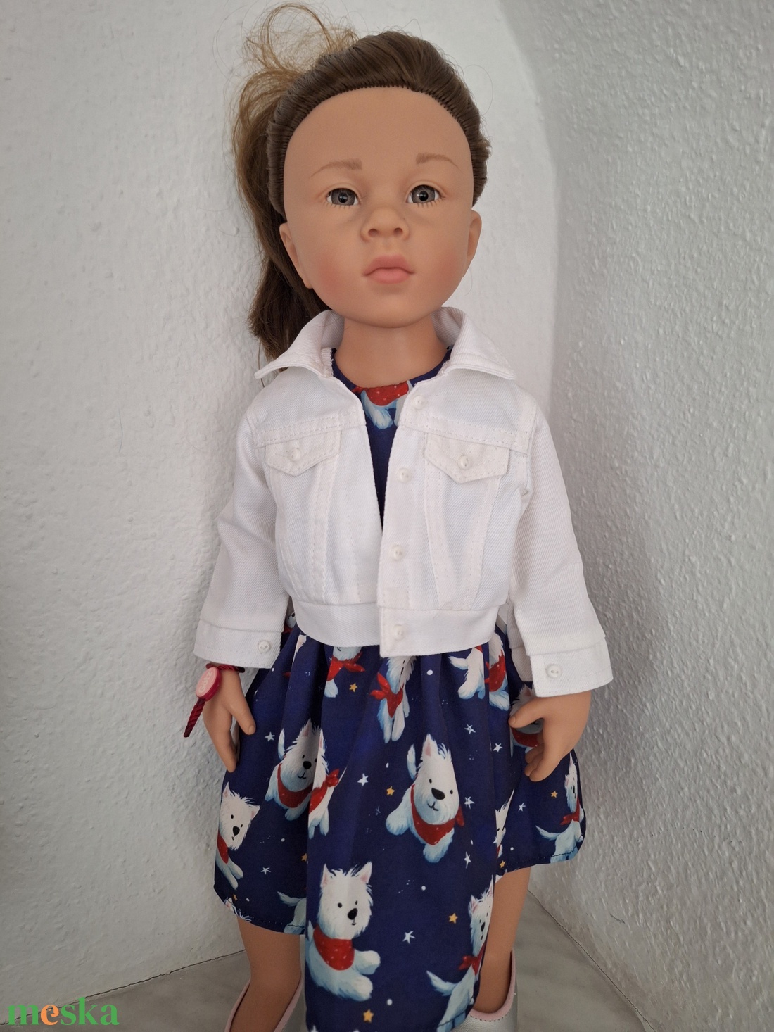 Babaruha 46-50 cm magas Götz babára FARMER DZSEKI - játék & sport - baba & babaház - játékbaba, babakellék - Meska.hu
