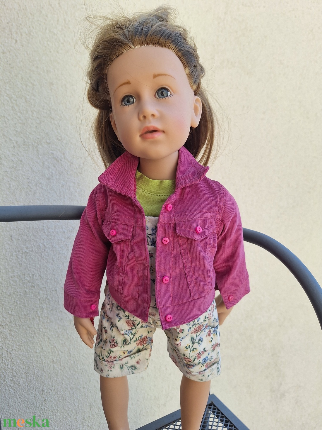 Babaruha 46-50 cm magas Götz babára PINK FARMER DZSEKI  - játék & sport - baba & babaház - játékbaba, babakellék - Meska.hu