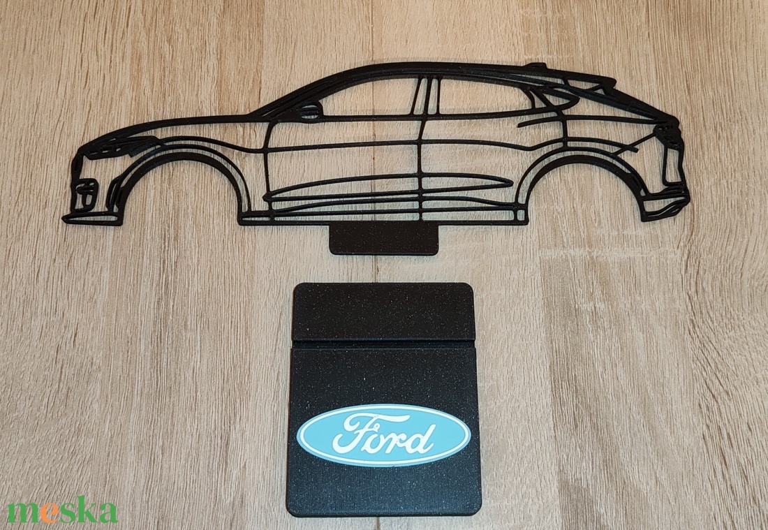 Ford Mustang 2D Sziluett - esküvő - dekoráció - asztaldísz - Meska.hu