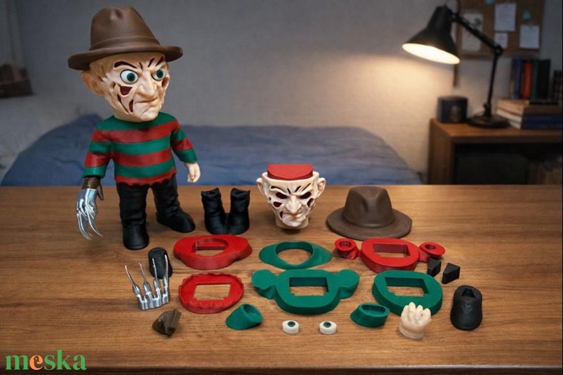 Freddy Krueger összerakott 3D - kellékek & szerszámok - dekorációs kellékek - figurák - Meska.hu