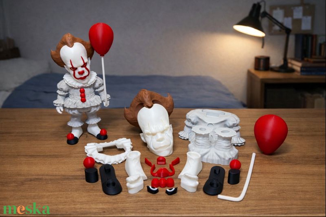 Pennywise összerakott 3D - kellékek & szerszámok - dekorációs kellékek - figurák - Meska.hu