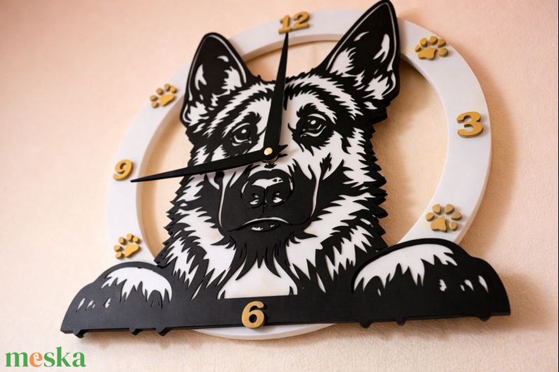 K9 rendőrkutya 3D falióra - otthon & életmód - dekoráció - fali és függő dekoráció - falióra & óra - Meska.hu