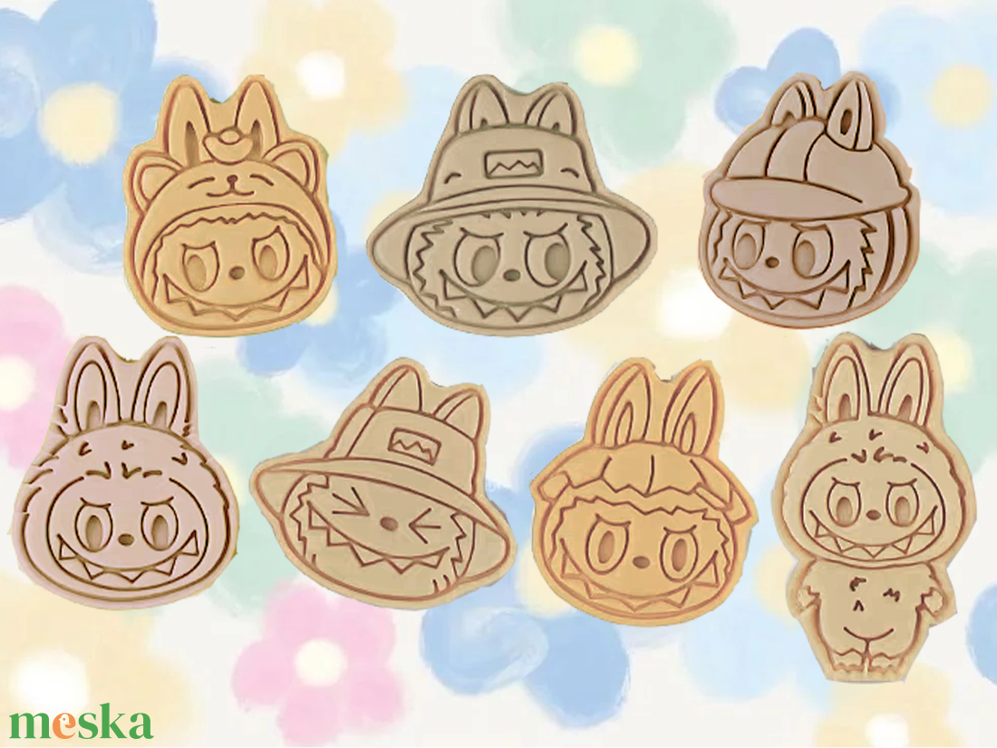 Labubu sütikiszúró szett 7db - otthon & életmód - konyhafelszerelés, tálalás - sütés, főzés - sütikiszúró - Meska.hu