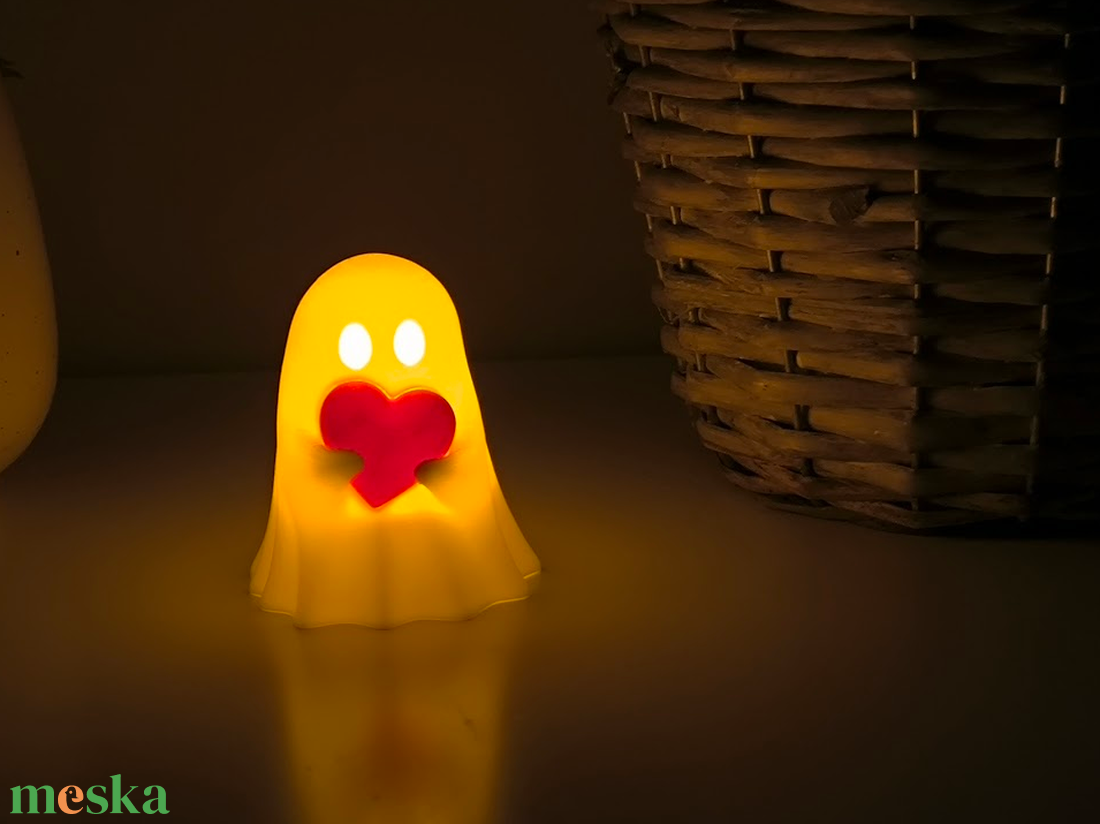 Cuki Világító Lufis Szellem Polcdísz - otthon & életmód - dekoráció - asztal és polc dekoráció - asztaldísz - Meska.hu