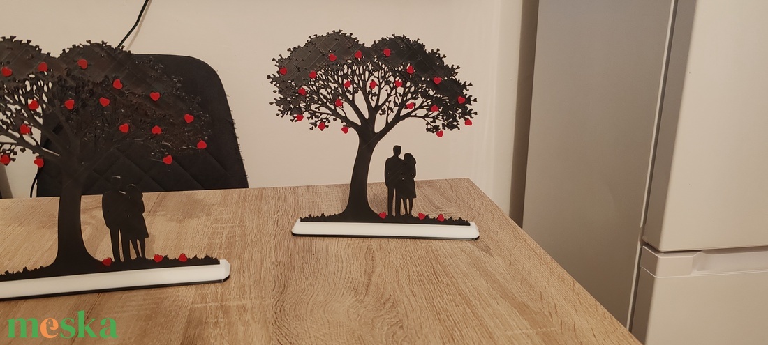 Szerelem fa sziluett 3D -  - Meska.hu