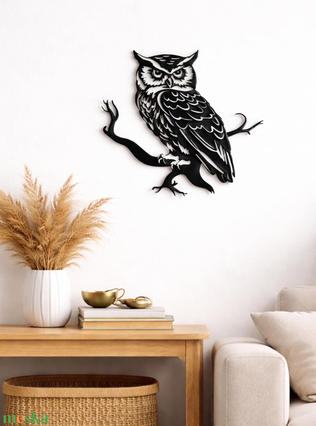 Bagoly Fali 2D Sziluett - otthon & életmód - dekoráció - fali és függő dekoráció - falra akasztható dekor - Meska.hu