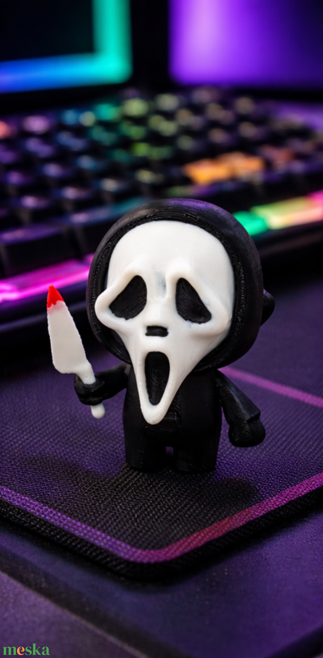 Scream - Sikoly cuki figura 3D - kellékek & szerszámok - dekorációs kellékek - figurák - Meska.hu