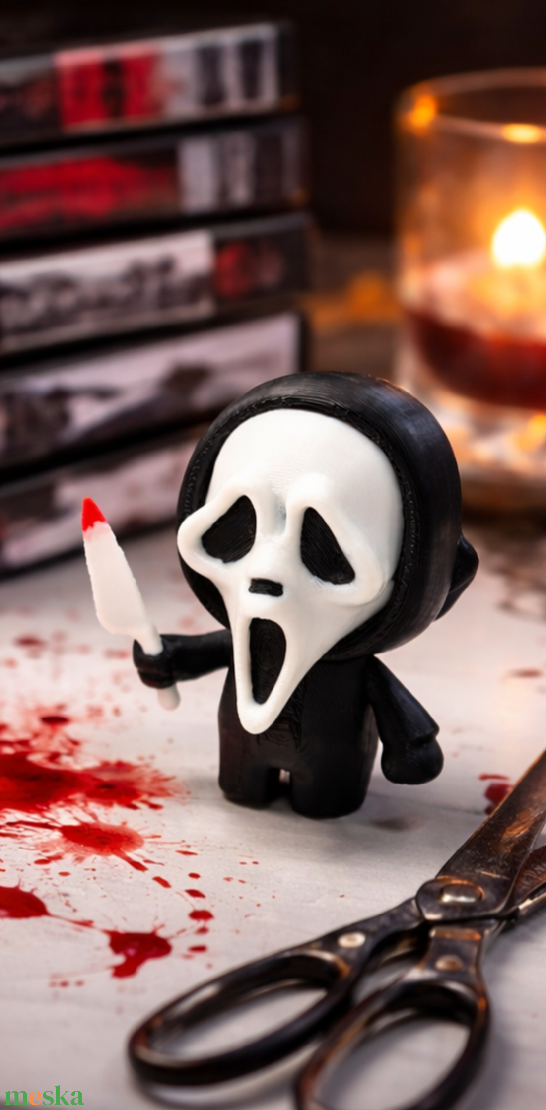 Scream - Sikoly cuki figura 3D - kellékek & szerszámok - dekorációs kellékek - figurák - Meska.hu
