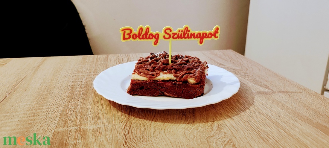 Egyedi neves Szülinapi tortadísz 3D - otthon & életmód - konyhafelszerelés, tálalás - sütés, főzés - sütidísz - Meska.hu