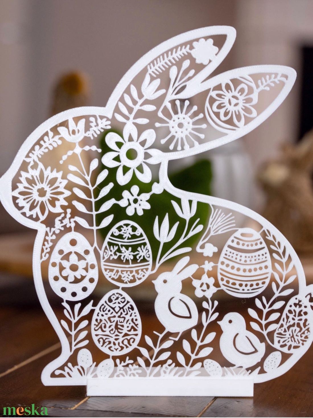 Húsvéti kifesthető nyuszi 3D - ünnepi díszek, dekorációk - húsvéti díszek és dekorációk - húsvéti asztaldíszek - Meska.hu