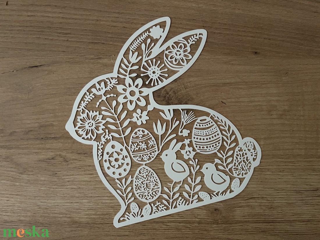 Húsvéti kifesthető nyuszi 3D - ünnepi díszek, dekorációk - húsvéti díszek és dekorációk - húsvéti asztaldíszek - Meska.hu