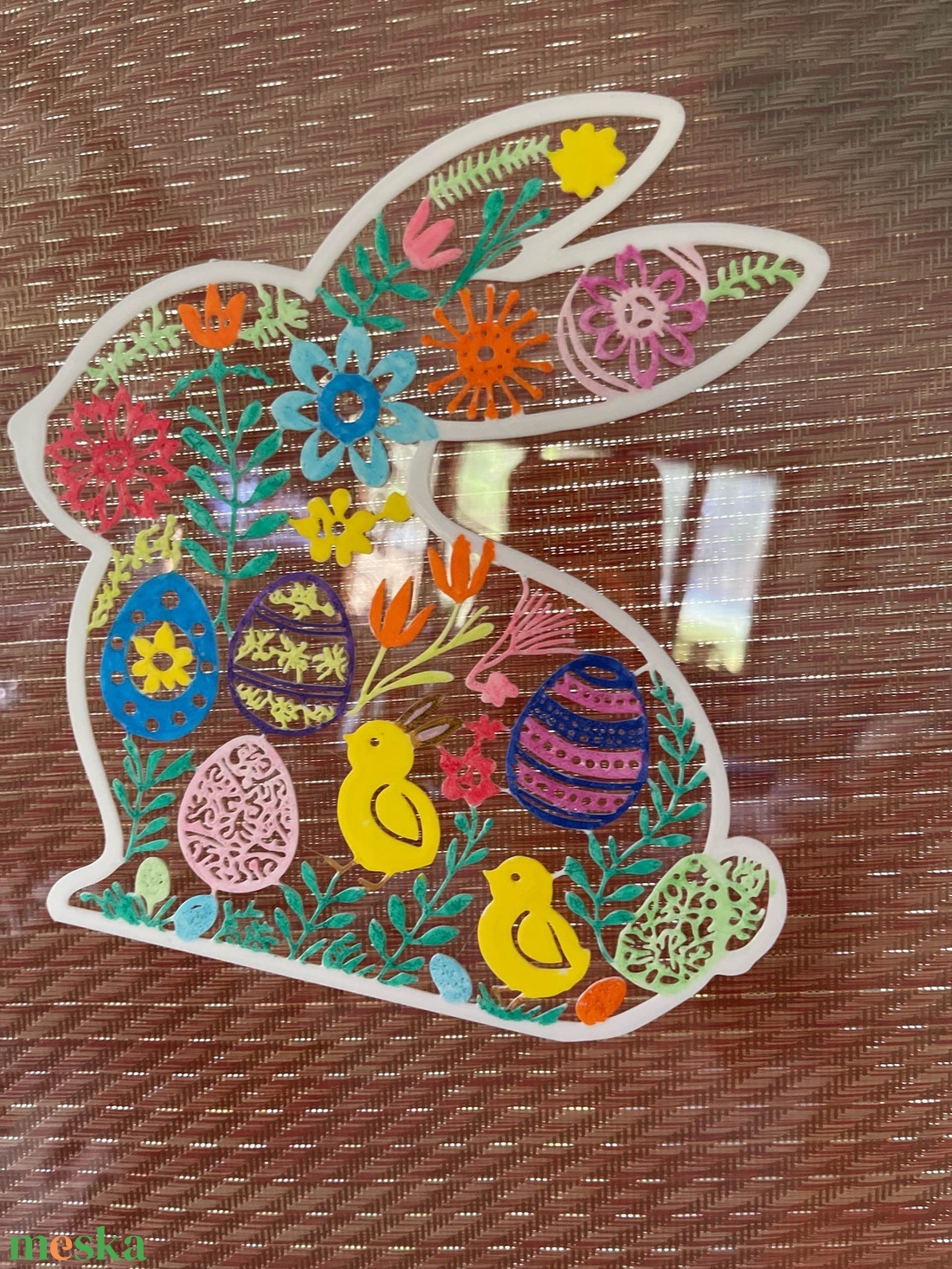 Húsvéti kifesthető nyuszi 3D - ünnepi díszek, dekorációk - húsvéti díszek és dekorációk - húsvéti asztaldíszek - Meska.hu