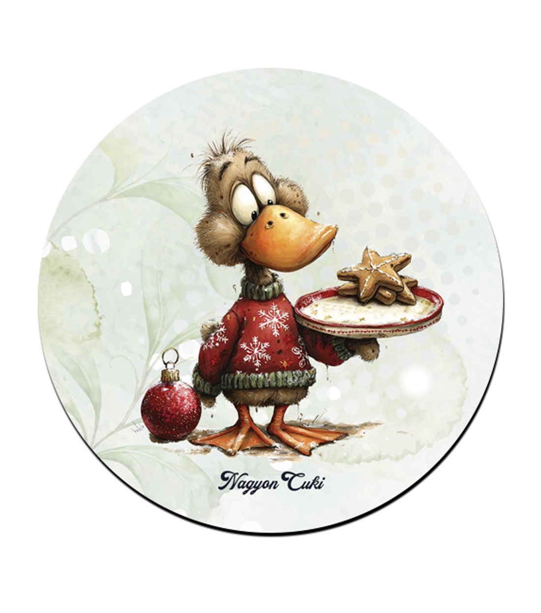 3 db aranyos karácsonyi erdei varázs kör alakú alátét szett (#106) -  - Meska.hu