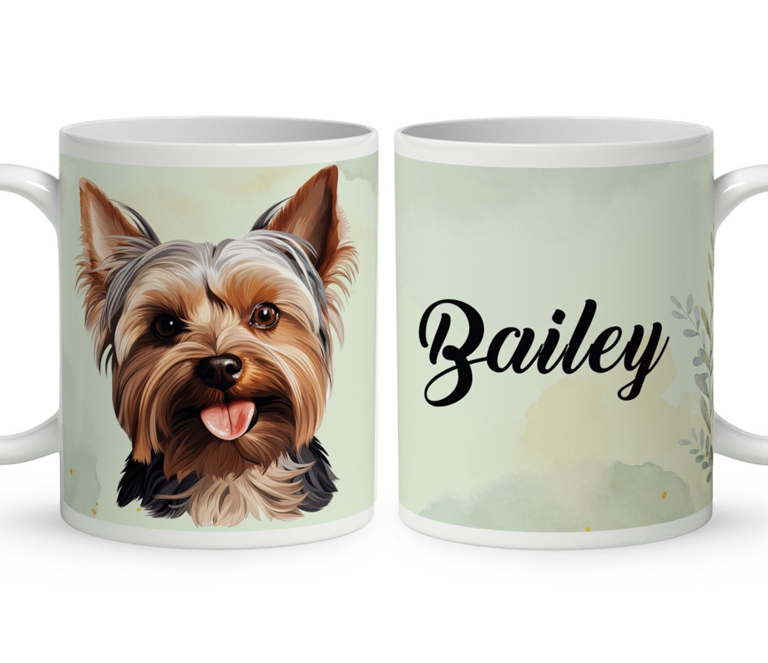 Névvel kérhető - Yorkshire terrier portré mintás bögre - otthon & életmód - konyhafelszerelés, tálalás - tálalás - bögre & csésze - Meska.hu