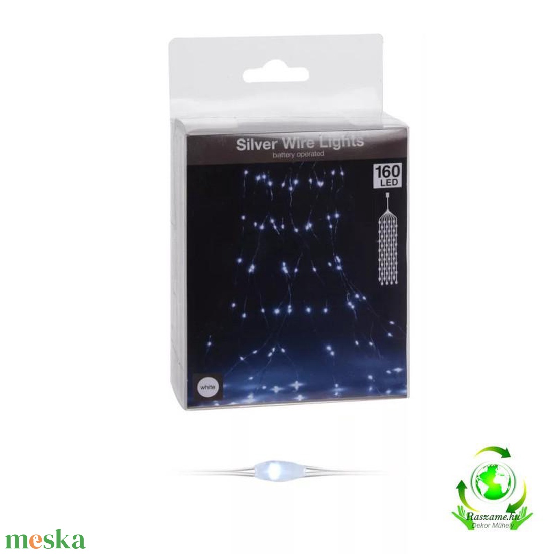 160 led-es ezüst drótkábeles korbács elemes (elem nélkül) - hidegfehér - kellékek & szerszámok - dekorációs kellékek - egyéb kellékek - Meska.hu 160 led-es ezüst drótkábeles korbács elemes (elem nélkül) - hidegfehér - kellékek & szerszámok - dekorációs kellékek - egyéb kellékek - Meska.hu