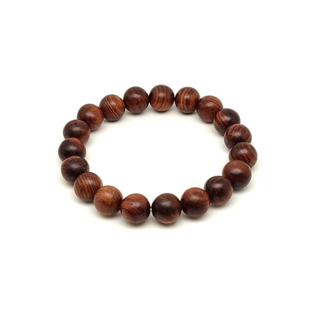Barna fa golyó karkötő 10 mm - ékszer - karkötő - ásványkarkötő - Meska.hu