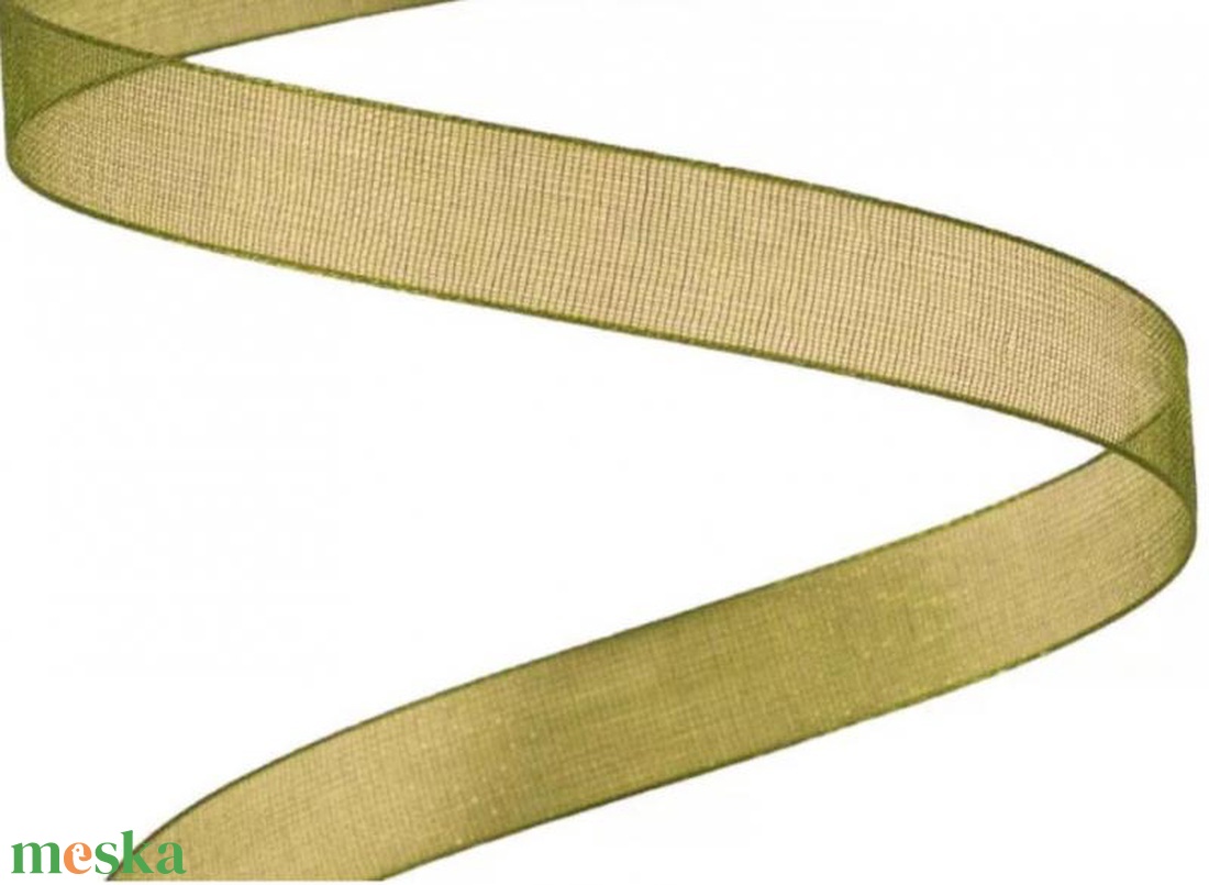 Organza szalag 10mmx20m - olívazöld - kellékek & szerszámok - rövidáru - szalag, pánt - textilszalag - Meska.hu Organza szalag 10mmx20m - olívazöld - kellékek & szerszámok - rövidáru - szalag, pánt - textilszalag - Meska.hu