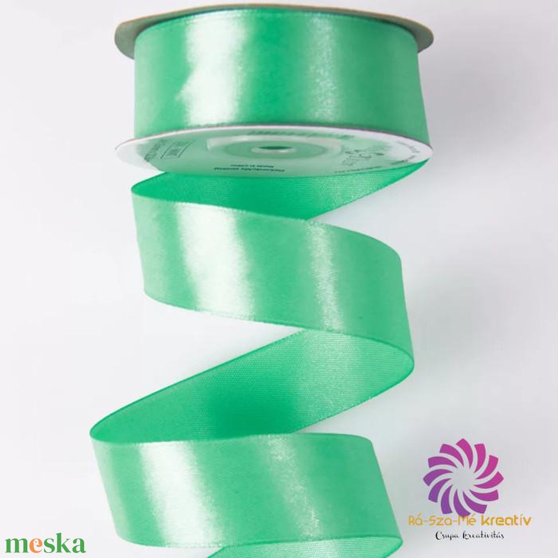 Szatén szalag 25mmx22,86m - menta - kellékek & szerszámok - rövidáru - szalag, pánt - szatén szalag - Meska.hu Szatén szalag 25mmx22,86m - menta - kellékek & szerszámok - rövidáru - szalag, pánt - szatén szalag - Meska.hu