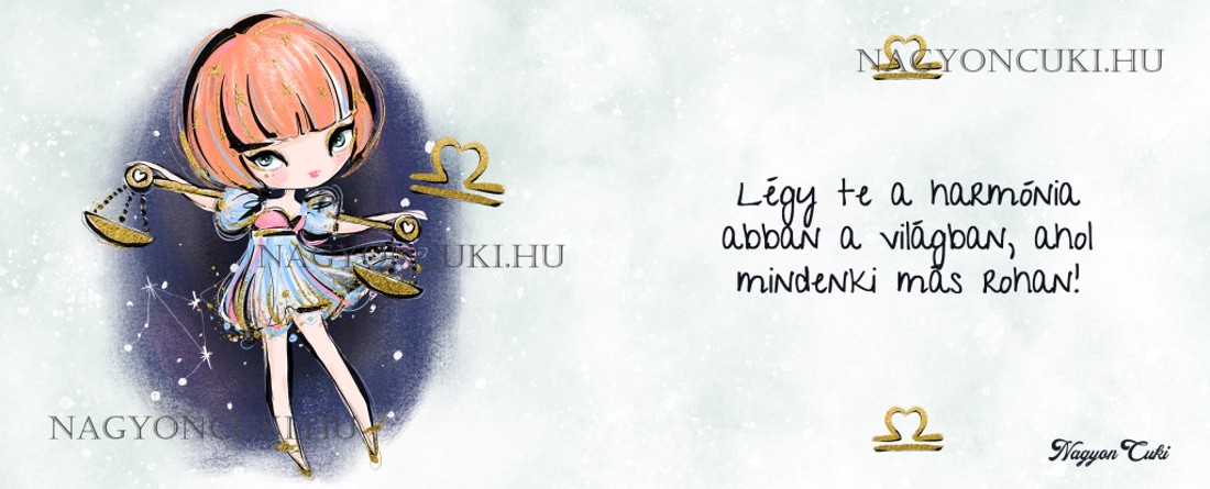 Személyre szabható - Vörös hajú Csini Mérleg lány mintás bögre - otthon & életmód - konyhafelszerelés, tálalás - tálalás - bögre & csésze - Meska.hu