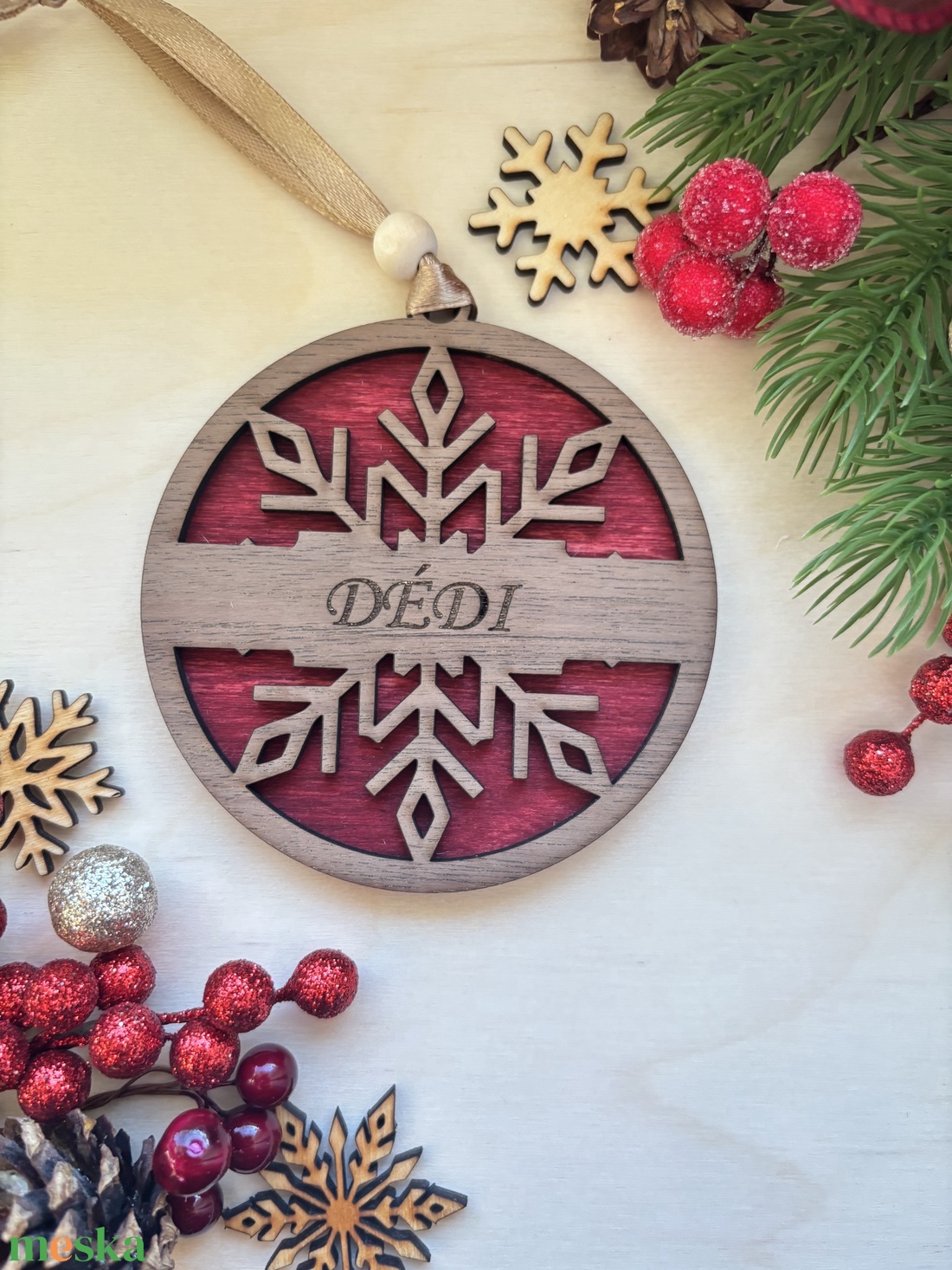 Névre szóló fa karácsonyfadísz - karácsony - karácsonyi lakásdekoráció - karácsonyfadíszek - Meska.hu