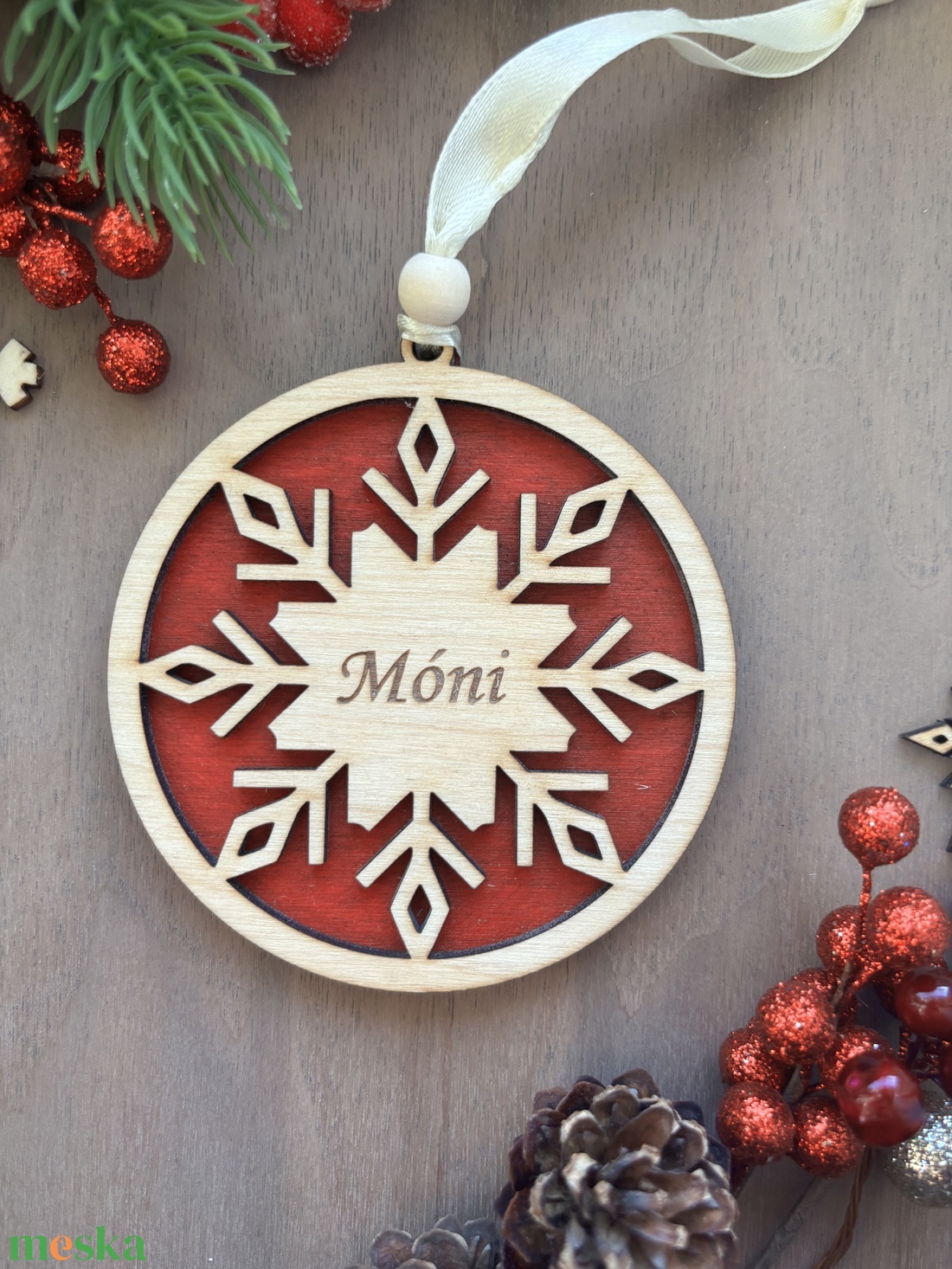 Névre szóló fa karácsonyfadísz - karácsony - karácsonyi lakásdekoráció - karácsonyfadíszek - Meska.hu