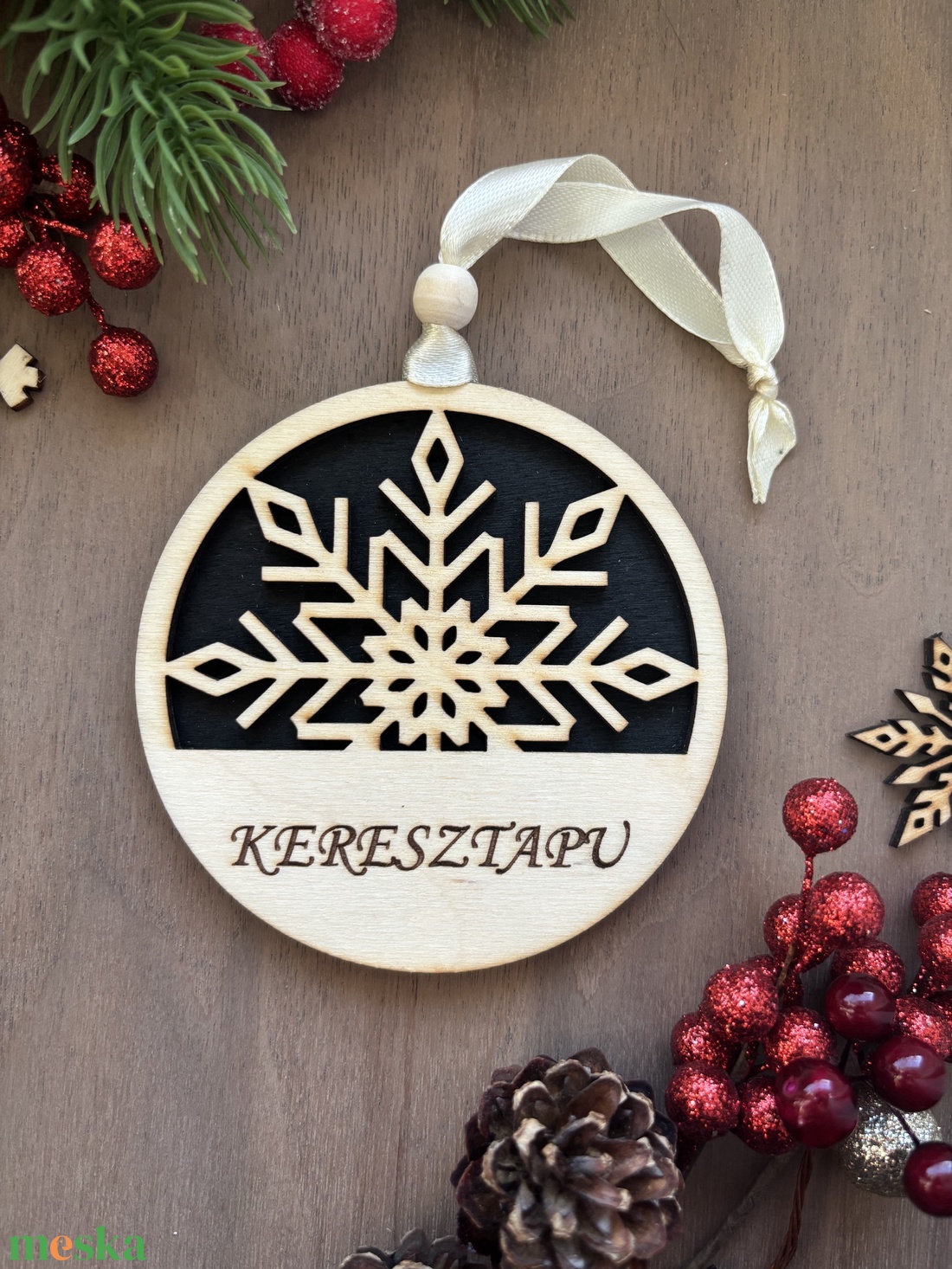 Névre szóló fa karácsonyfadísz - karácsony - karácsonyi lakásdekoráció - karácsonyfadíszek - Meska.hu