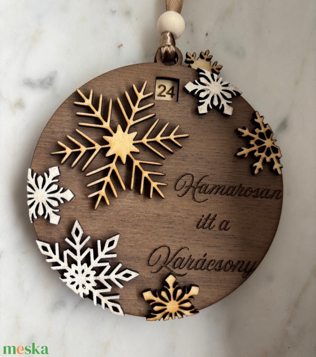 Forgatható karácsonyfadísz-Visszaszámlálás karácsonyig  - karácsony - karácsonyi lakásdekoráció - karácsonyfadíszek - Meska.hu