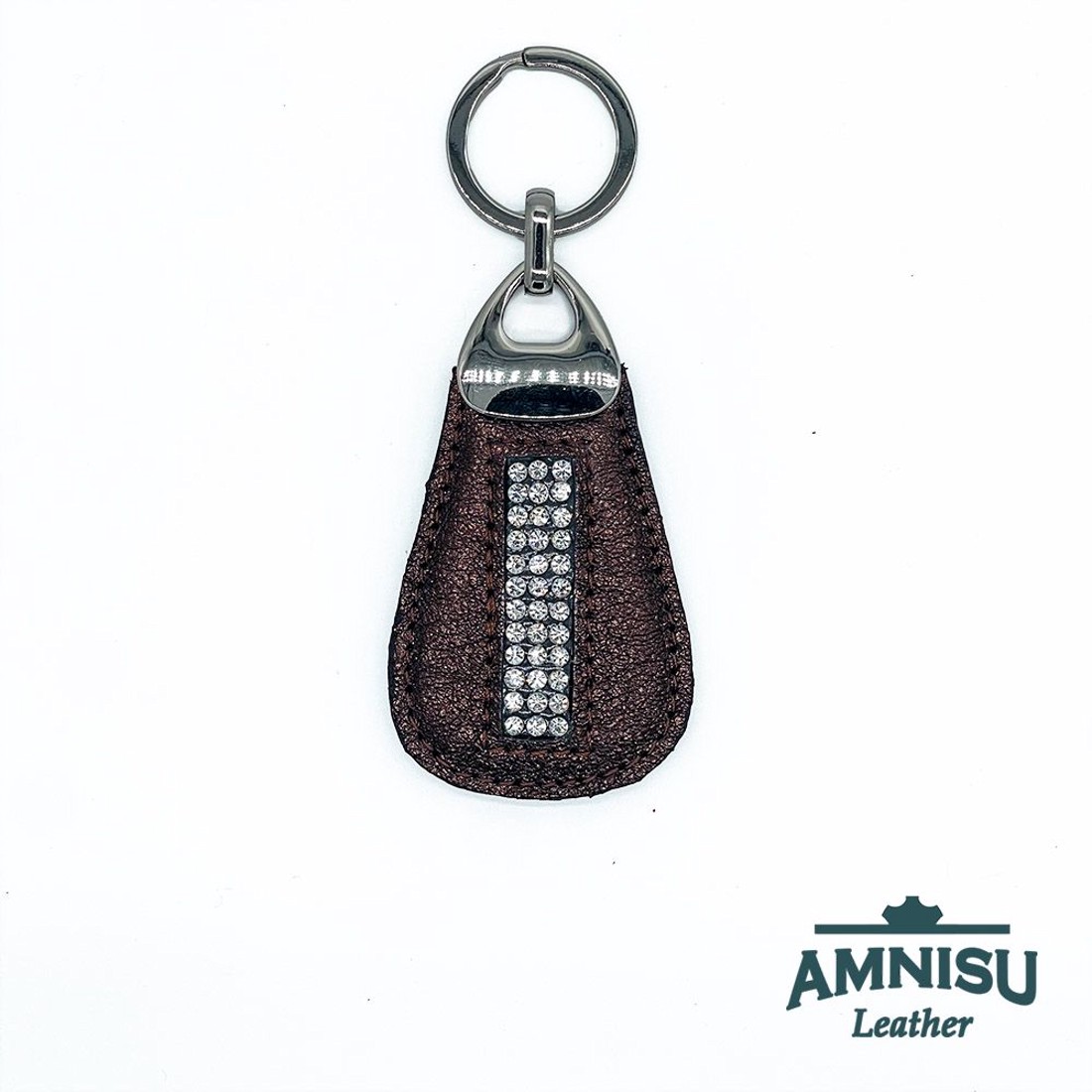 Sötétbarna csepp alakú kristály köves kulcstartó H9001 - táska & tok - kulcstartó & táskadísz - kulcstartó - Meska.hu
