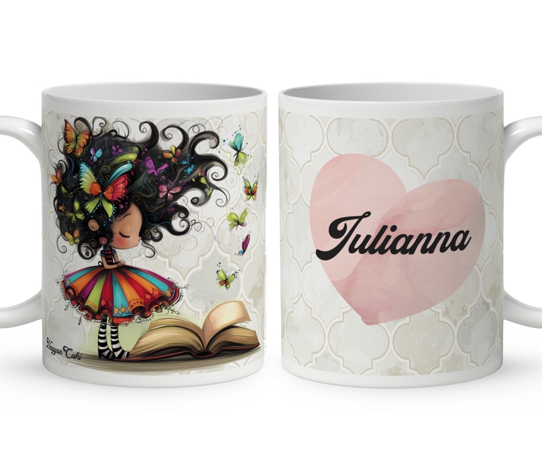 Névvel kérhető - Pillangós könyv hercegnő mintás bögre - otthon & életmód - konyhafelszerelés, tálalás - tálalás - bögre & csésze - Meska.hu