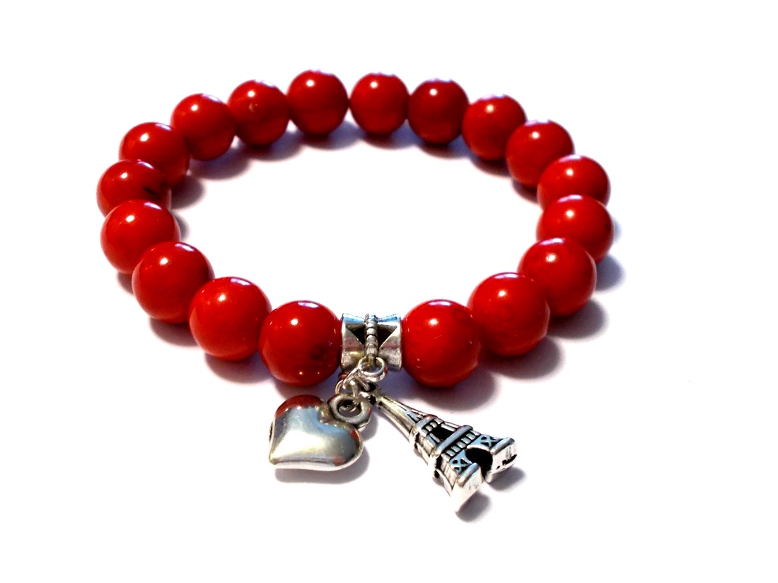 Piros jáde ásvány karkötő megrendelésre -  - Meska.hu