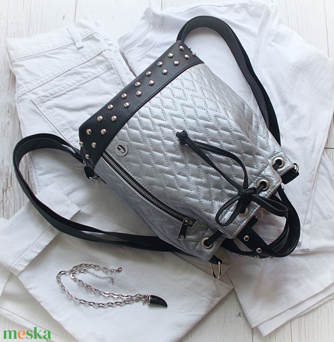 Bow Mini méretben-többfunkciós 4 in1hátizsák/válltáska - táska & tok - variálható táska - Meska.hu