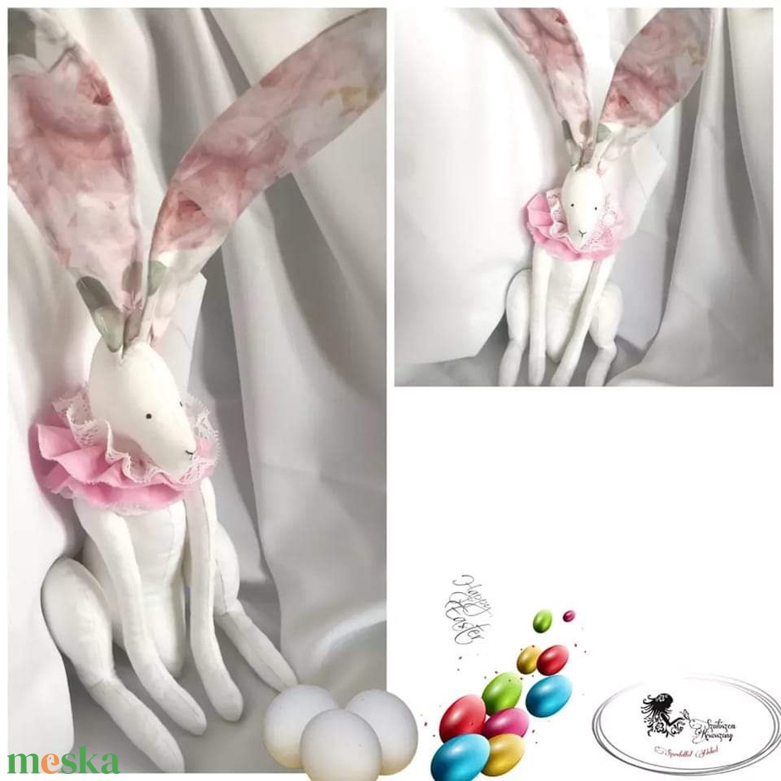 Vintage nyuszkó  - otthon & életmód - dekoráció - asztal és polc dekoráció - asztaldísz - Meska.hu