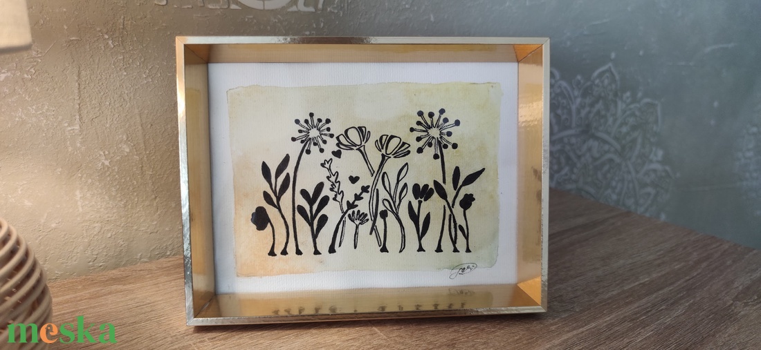 Vadvirágok tánca � akvarell illusztráció - otthon & életmód - dekoráció - fali és függő dekoráció - falra akasztható dekor - Meska.hu