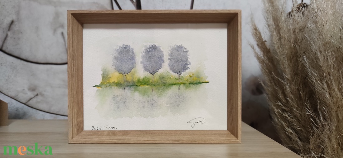 Tavaszi csend akvarell - otthon & életmód - dekoráció - fali és függő dekoráció - falra akasztható dekor - Meska.hu