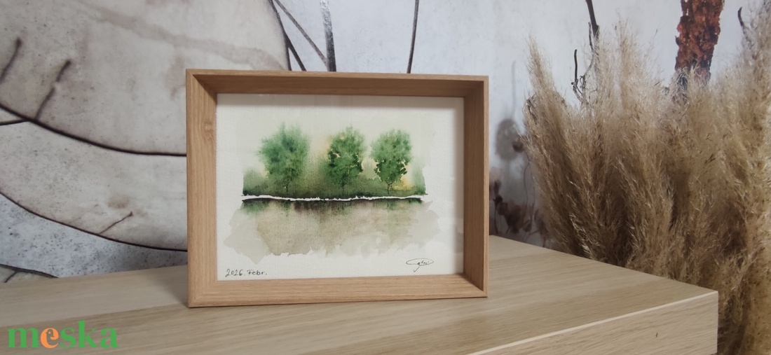 Zöld part � akvarell festmény - otthon & életmód - dekoráció - fali és függő dekoráció - falra akasztható dekor - Meska.hu