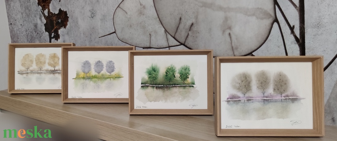 Zöld part � akvarell festmény - otthon & életmód - dekoráció - fali és függő dekoráció - falra akasztható dekor - Meska.hu