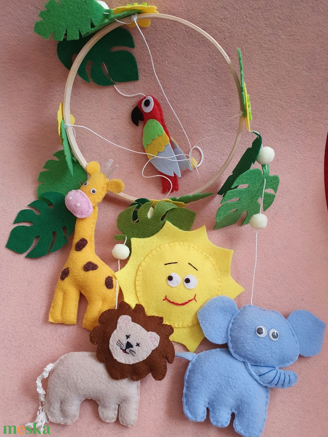 Dzsungel állatkák forgója babaszobába - baba - mama - baba játékok - kiságyforgó - Meska.hu