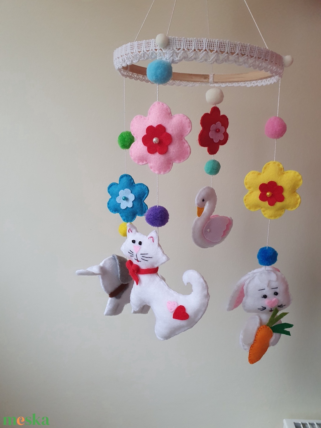 Állatkás kiságyforgó babaszobába - rendelhető - baba - mama - baba játékok - kiságyforgó - Meska.hu
