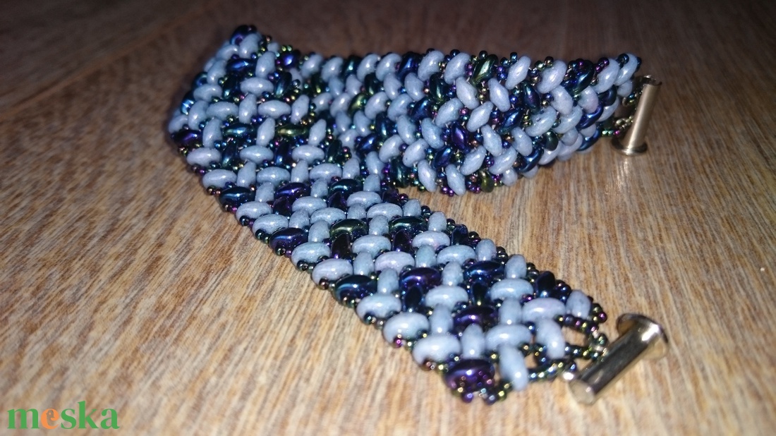 Kék óceán - ékszer - karkötő - gyöngyös karkötő - Meska.hu